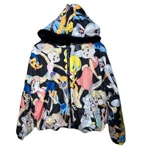Members Only Looney Tunes Y2K Reversible Unisex Bomber Jacket Women’s M/Men’s S